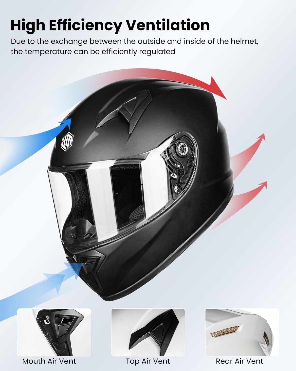 ILM Kinder Integraal Motorhelm MF521 - Mat Zwart