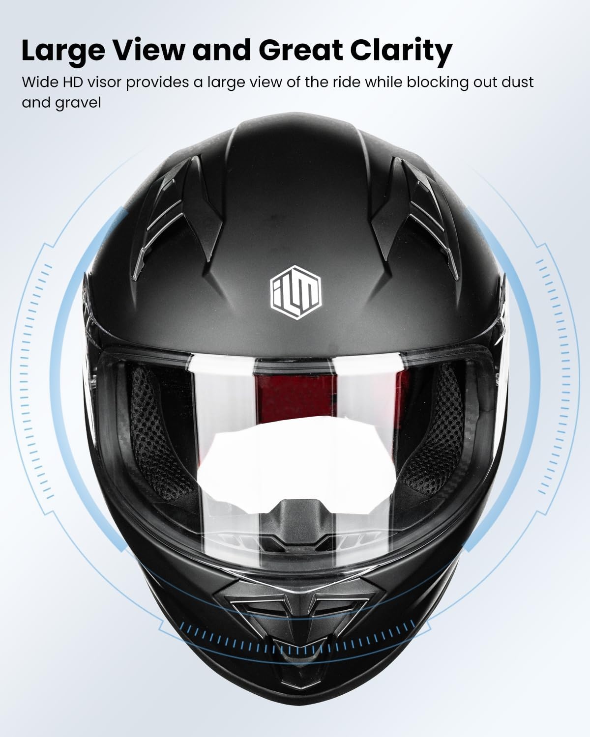 ILM Kinder Integraal Motorhelm MF521 - Mat Zwart