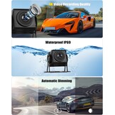 CAMECHO DVR Achteruitrijcamera, auto, 4 camera's, set met 10,36 inch lcd-scherm, 4 kanalen monitor, ondersteuning 4K loop-opname, Carplay Android Auto FM Mirror Link Bluetooth en USB - Maat 10.36'' DVR Carplay+4 Kameras