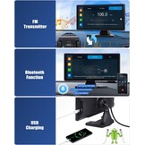 CAMECHO DVR Achteruitrijcamera, auto, 4 camera's, set met 10,36 inch lcd-scherm, 4 kanalen monitor, ondersteuning 4K loop-opname, Carplay Android Auto FM Mirror Link Bluetooth en USB - Maat 10.36'' DVR Carplay+4 Kameras
