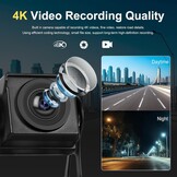CAMECHO DVR Achteruitrijcamera, auto, 4 camera's, set met 10,36 inch lcd-scherm, 4 kanalen monitor, ondersteuning 4K loop-opname, Carplay Android Auto FM Mirror Link Bluetooth en USB - Maat 10.36'' DVR Carplay+4 Kameras