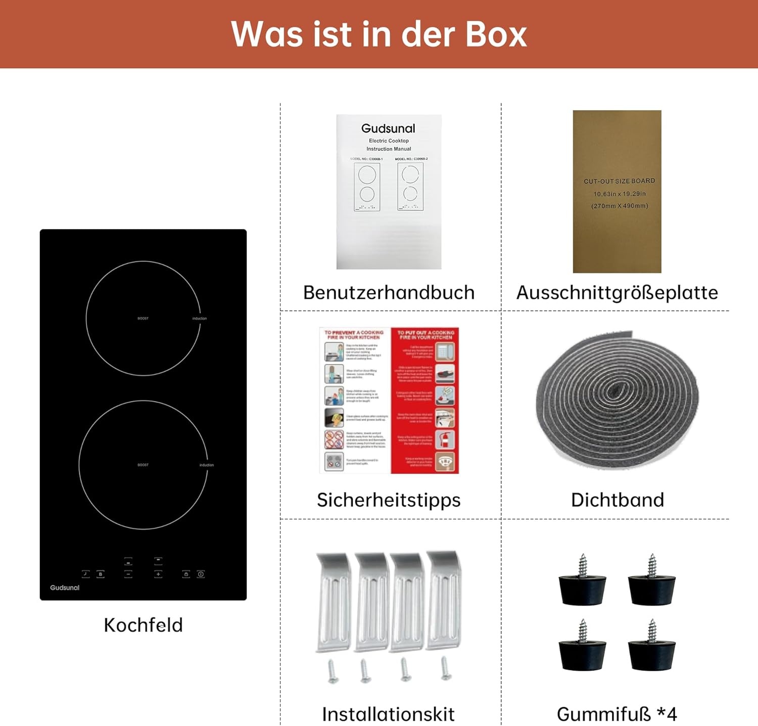 Inductiekookplaat, 2 kookplaten, inbouwkookplaat, 3600 W, continue verwarming, booster, 9 standen, timer 1-99 min, automatische uitschakeling, kindervergrendeling, pansensor, matzwart