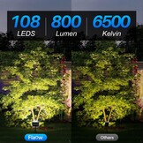 Set van 2 Stuks Solarlampen voor Buiten - 108 LED, Superhelder, Koud Wit Licht (6000K), IP65 Waterdicht