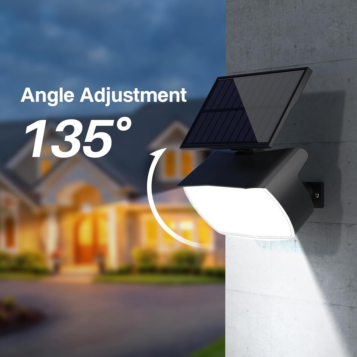 Set van 2 Stuks Solarlampen voor Buiten - 108 LED, Superhelder, Koud Wit Licht (6000K), IP65 Waterdicht