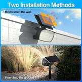 Set van 2 Stuks Solarlampen voor Buiten - 108 LED, Superhelder, Koud Wit Licht (6000K), IP65 Waterdicht
