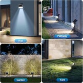 Set van 2 Stuks Solarlampen voor Buiten - 108 LED, Superhelder, Koud Wit Licht (6000K), IP65 Waterdicht