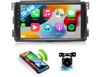 CAMECHO Android 12 Autoradio voor Mercedes-Benz Smart Fortwo (2005-2010) met 9 inch Touchscreen, Carplay & Android Auto