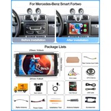 CAMECHO Android 12 Autoradio voor Mercedes-Benz Smart Fortwo (2005-2010) met 9 inch Touchscreen, Carplay & Android Auto