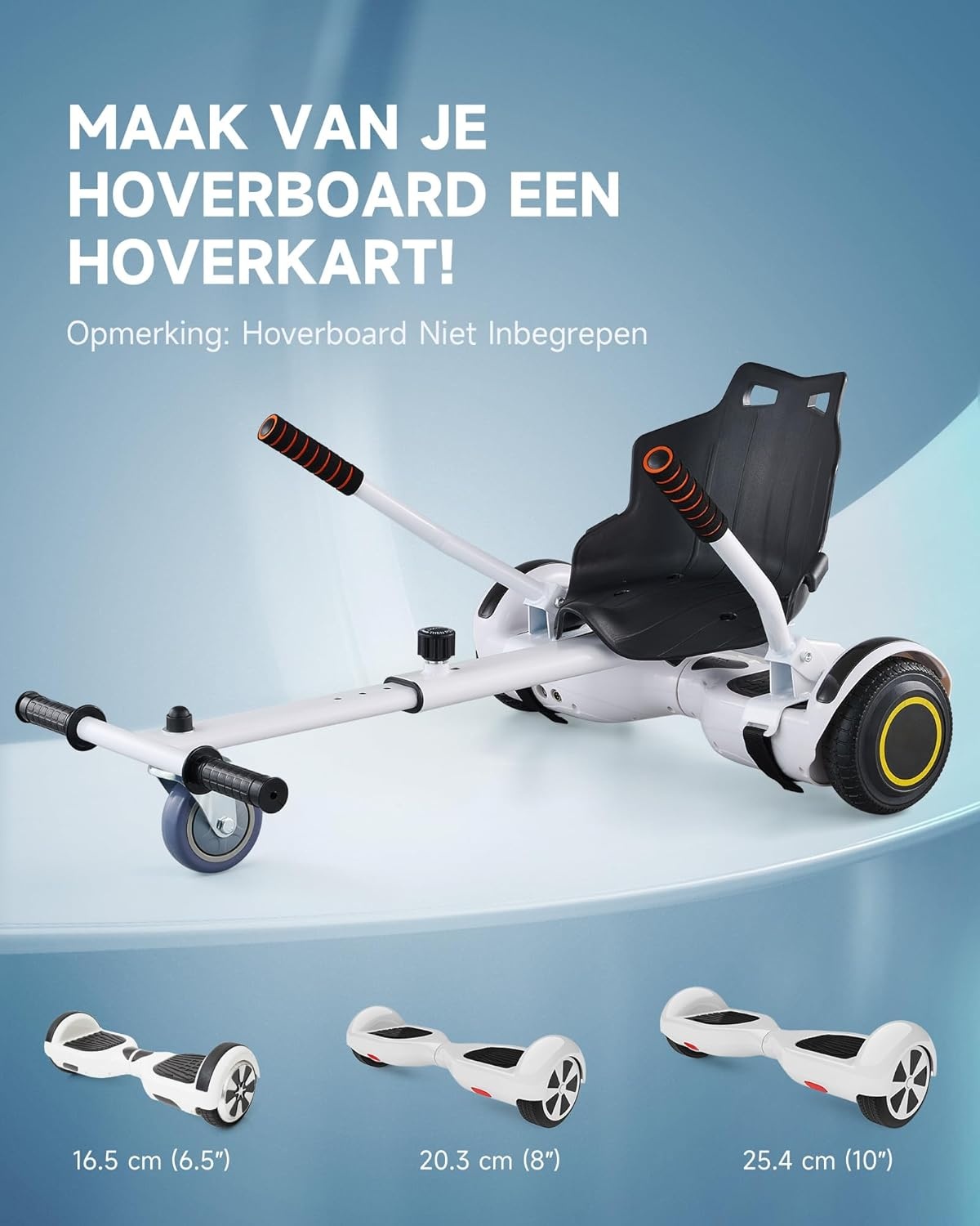 CO-Z Hoverkart zitstoel voor hoverboard, hoverkart, zitscooter, Gokart, zitting voor zelfbalancing, compatibel met 16,5 cm, 20,3 cm en 25,4 cm, scooter voor volwassenen en kinderen