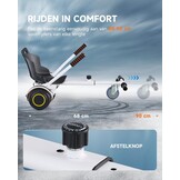 CO-Z Hoverkart zitstoel voor hoverboard, hoverkart, zitscooter, Gokart, zitting voor zelfbalancing, compatibel met 16,5 cm, 20,3 cm en 25,4 cm, scooter voor volwassenen en kinderen