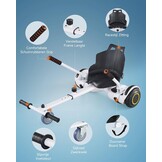 CO-Z Hoverkart zitstoel voor hoverboard, hoverkart, zitscooter, Gokart, zitting voor zelfbalancing, compatibel met 16,5 cm, 20,3 cm en 25,4 cm, scooter voor volwassenen en kinderen