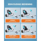 CO-Z Hoverkart zitstoel voor hoverboard, hoverkart, zitscooter, Gokart, zitting voor zelfbalancing, compatibel met 16,5 cm, 20,3 cm en 25,4 cm, scooter voor volwassenen en kinderen
