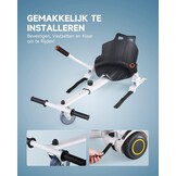 CO-Z Hoverkart zitstoel voor hoverboard, hoverkart, zitscooter, Gokart, zitting voor zelfbalancing, compatibel met 16,5 cm, 20,3 cm en 25,4 cm, scooter voor volwassenen en kinderen