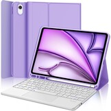 Paarse Toetsenbordhoes met Trackpad voor iPad Air 6 (11") - 74% Korting!