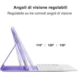 Paarse Toetsenbordhoes met Trackpad voor iPad Air 6 (11") - 74% Korting!