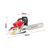 Benzine kettingzaag 65cc - 5,7 pk - met sterpunt en accessoires