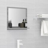 vidaXL Badkamerspiegel 40x10,5x37 cm bewerkt hout grijs sonoma eiken