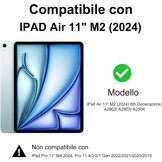 JADEMALL Toetsenbord iPad Air 11 M2 2024, toetsenbordhoes voor iPad Air 11 inch M2 2024, hoes met Italiaans QWERTY-toetsenbord afneembaar met pennenhouder voor iPad Air 11 2024, violet