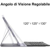 JADEMALL Toetsenbord iPad Air 11 M2 2024, toetsenbordhoes voor iPad Air 11 inch M2 2024, hoes met Italiaans QWERTY-toetsenbord afneembaar met pennenhouder voor iPad Air 11 2024, violet