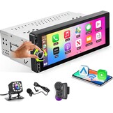 1 Din Autoradio Radio 6,9 Inch Aanraakscherm met Wireless Carplay Android Auto