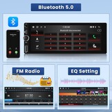 1 Din Autoradio Radio 6,9 Inch Aanraakscherm met Wireless Carplay Android Auto
