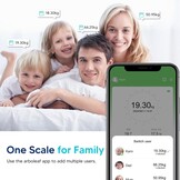 arboleaf Weegschaal voor personen, lichaamsanalyse, digitale weegschaal met app en 13 lichaamsmassa, 180 kg, bluetooth personenweegschaal voor BMI, lichaamsvet en spieren, eiwitten, BMR enz. (wit)