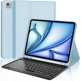 Toetsenbordhoes iPad Air 13" M2 (2024) - Blauw, Italiaans QWERTY, Verlicht