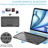 Toetsenbordhoes iPad Air 13" M2 (2024) - Blauw, Italiaans QWERTY, Verlicht