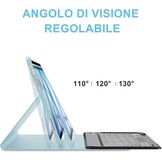 Toetsenbordhoes iPad Air 13" M2 (2024) - Blauw, Italiaans QWERTY, Verlicht