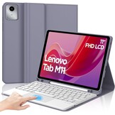 JADEMALL Toetsenbordhoes met trackpad voor Lenovo Tab M11 11 inch 2024, Italiaans QWERTY magnetisch bluetooth-toetsenbord afneembaar met touchpad voor Lenovo Tab M11, paars