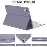 JADEMALL Toetsenbordhoes met trackpad voor Lenovo Tab M11 11 inch 2024, Italiaans QWERTY magnetisch bluetooth-toetsenbord afneembaar met touchpad voor Lenovo Tab M11, paars