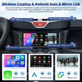 1 Din Radio 6,9 Inch Aanraakscherm Autoradio met Wireless Carplay Android Auto