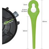 WORKPRO Accu-grastrimmer 20 V met 2,0 Ah accu en snellader, draadloze grasmaaier, 25 cm maaibreedte, 90° draaibare trimmerkop, telescoopsteel, 20-delig incl. nylon mes voor tuin