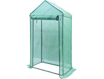 Yorbay Foliekas, broeikas voor tomaten met roosterfolie, tuin kweek, puntig dak, groen, 100 × 50 × 190 cm (l x b x h), herbruikbaar