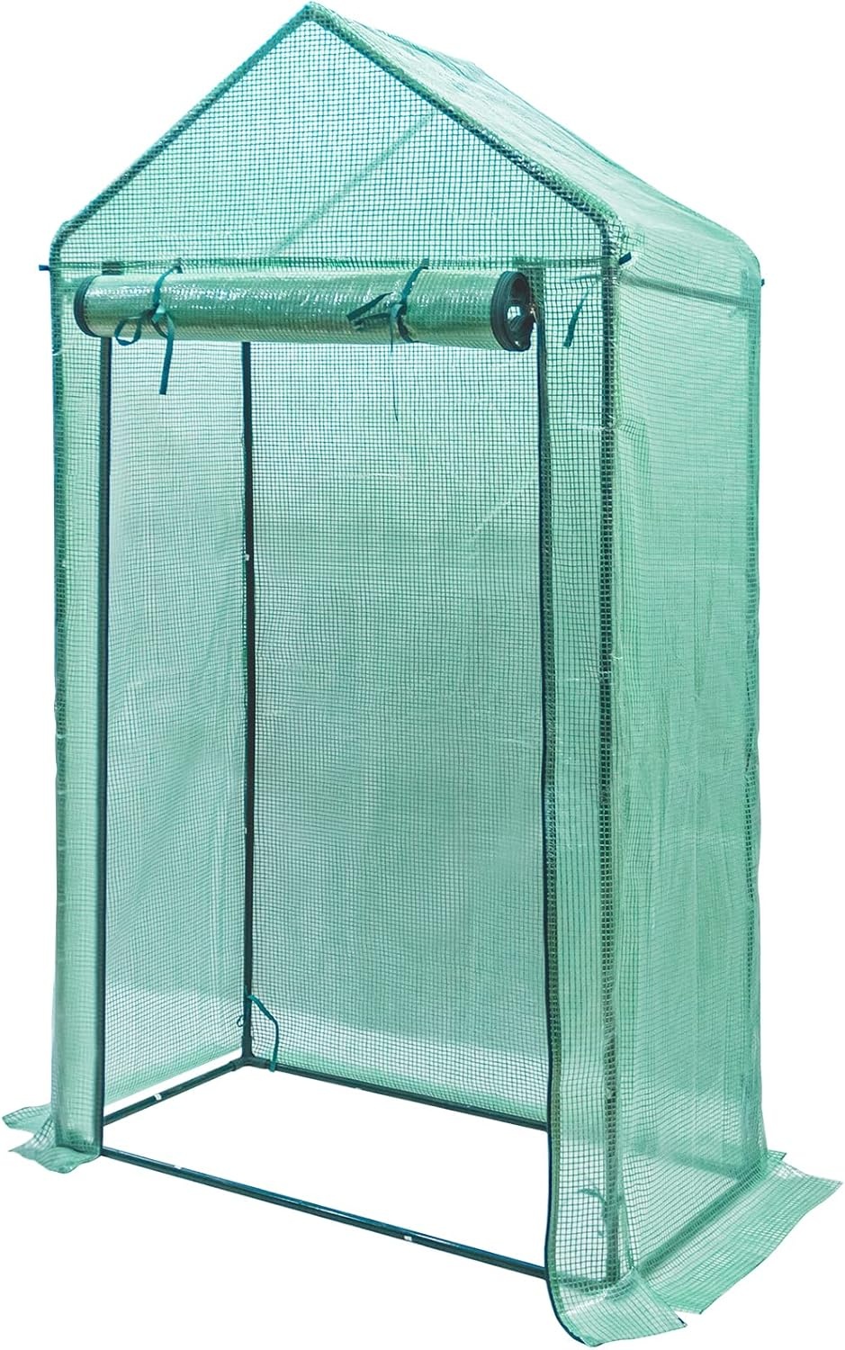 Yorbay Foliekas, broeikas voor tomaten met roosterfolie, tuin kweek, puntig dak, groen, 100 × 50 × 190 cm (l x b x h), herbruikbaar