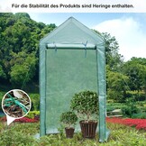 Yorbay Foliekas, broeikas voor tomaten met roosterfolie, tuin kweek, puntig dak, groen, 100 × 50 × 190 cm (l x b x h), herbruikbaar