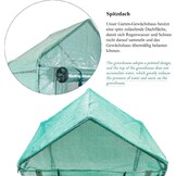 Yorbay Foliekas, broeikas voor tomaten met roosterfolie, tuin kweek, puntig dak, groen, 100 × 50 × 190 cm (l x b x h), herbruikbaar