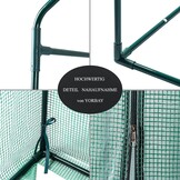 Yorbay Foliekas, broeikas voor tomaten met roosterfolie, tuin kweek, puntig dak, groen, 100 × 50 × 190 cm (l x b x h), herbruikbaar
