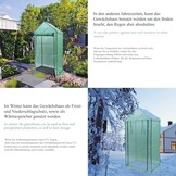 Yorbay Foliekas, broeikas voor tomaten met roosterfolie, tuin kweek, puntig dak, groen, 100 × 50 × 190 cm (l x b x h), herbruikbaar
