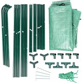 Yorbay Foliekas, broeikas voor tomaten met roosterfolie, tuin kweek, puntig dak, groen, 100 × 50 × 190 cm (l x b x h), herbruikbaar