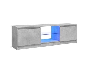 vidaXL Tv-meubel met LED-verlichting 120x30x35,5 cm betongrijs