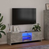 vidaXL Tv-meubel met LED-verlichting 120x30x35,5 cm betongrijs