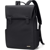 Rugzak dames vrije tijd rugzak school rugzak computer 15,6 inch nylon waterdicht dagrugzakken volwassenen casual rugzak reizen tas werk universiteit college pack zwart