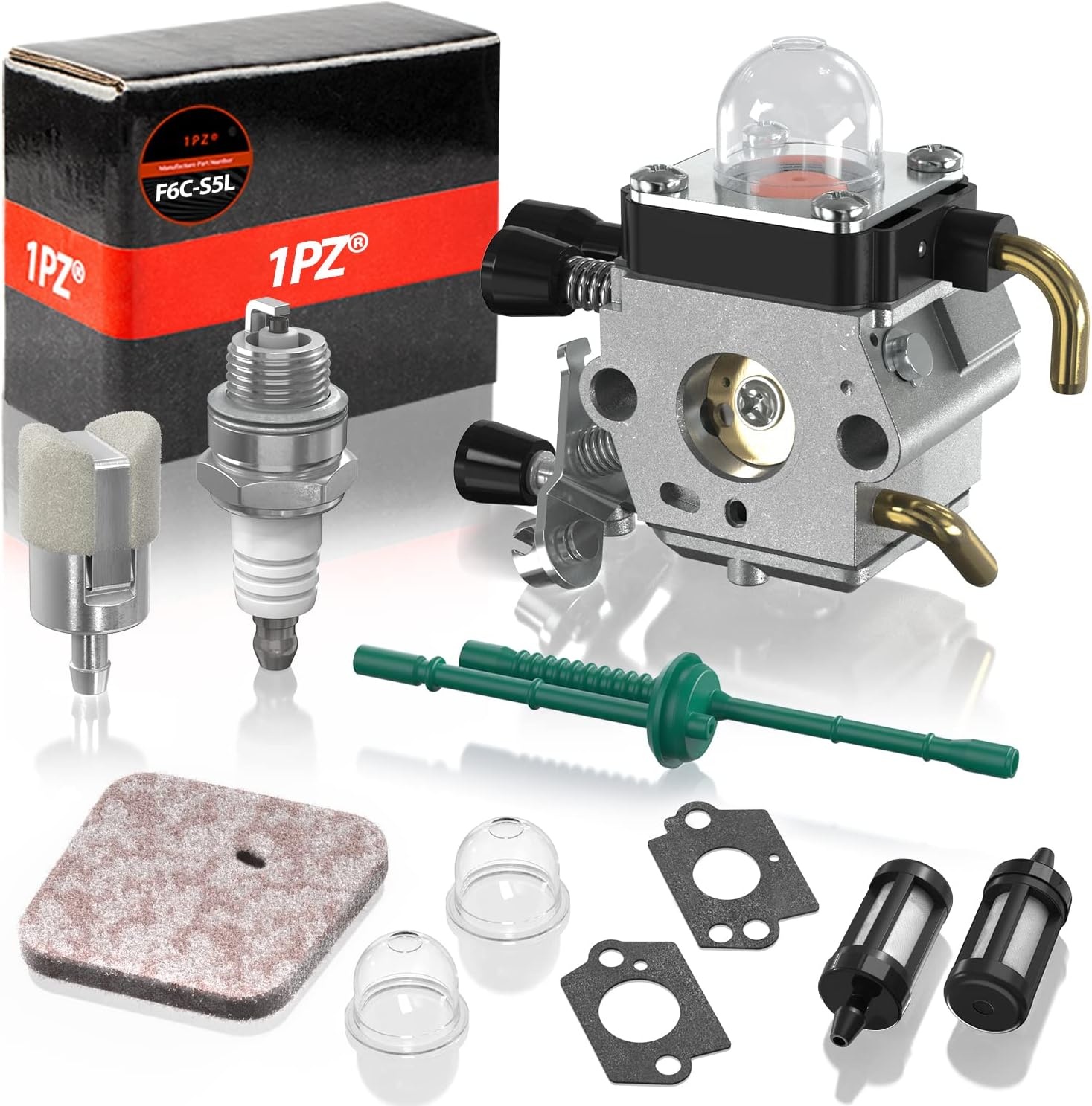 1PZ F6C-S5L carburateur vervanging voor Stihl bosmaaier FS38 FS45 FS46 FS55 FS74 FS75 FS76 FS80 KM85 Carb bosmaaier met luchtfilter bougies rijafdichtingsset