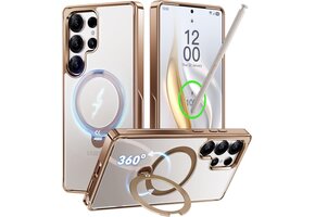 Samsung S25 Ultra Hoesje met MagSafe & Titanium Standaard - 35% Korting