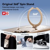 CASEKOO Luxe titanium goud voor Samsung S25 Ultra Hoesje voor MagSafe (360° Spin Stand) [Top1 Magnetisch] [16FT Militaire Bescherming] Schokbestendig voor Samsung Galaxy S25 Ultra Case Clear Phone