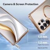 CASEKOO Luxe titanium goud voor Samsung S25 Ultra Hoesje voor MagSafe (360° Spin Stand) [Top1 Magnetisch] [16FT Militaire Bescherming] Schokbestendig voor Samsung Galaxy S25 Ultra Case Clear Phone