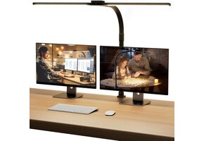 LED Dubbele Bureaulamp 26W Zwart - 40% Korting
