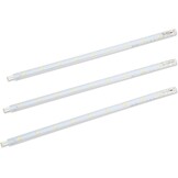 da LIGHT Led-onderbouwlamp, 8,5 W, 760 lm, 4000 K, neutraal wit, lichtstrip, keukenlamp, vitrine- en kastverlichting met 6 x 26 cm strepen, voor keuken, kast, uitbreidbaar door insteeksysteem