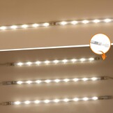 da LIGHT Led-onderbouwlamp, 8,5 W, 760 lm, 4000 K, neutraal wit, lichtstrip, keukenlamp, vitrine- en kastverlichting met 6 x 26 cm strepen, voor keuken, kast, uitbreidbaar door insteeksysteem
